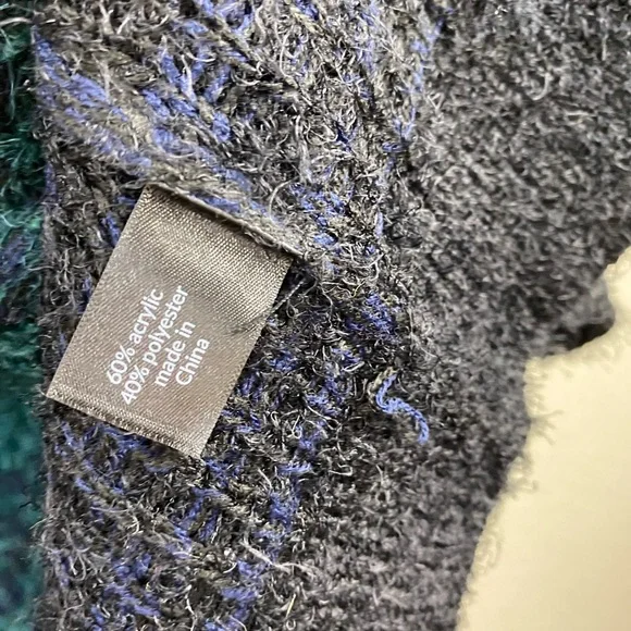 Lane Bryant Knit Open front Sweater Cardigan Blue black Aztec Boho Plus 22/ 24 - Picture 6 of 10